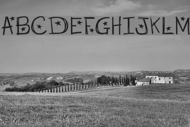 Starry Night Font examples