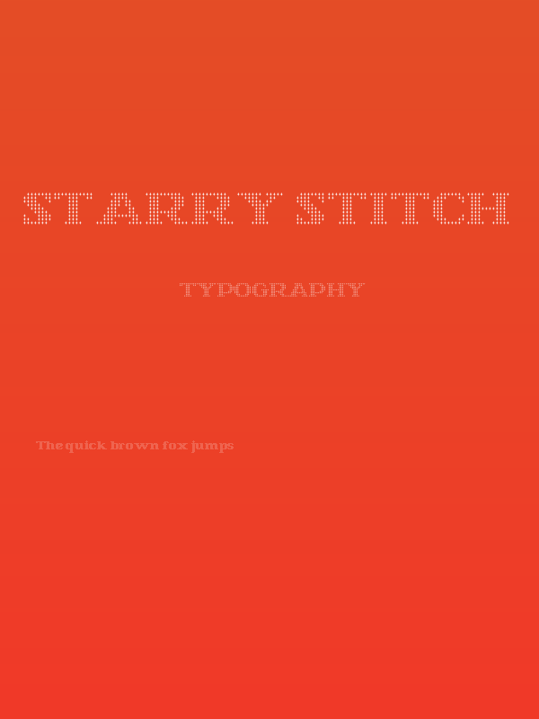 Starry Stitch Poster