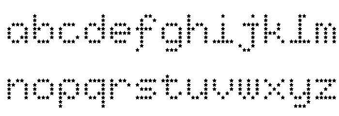 StarryTypeLA Font LOWERCASE