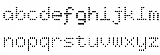 StarryType फ़ॉन्ट लोअरकेस