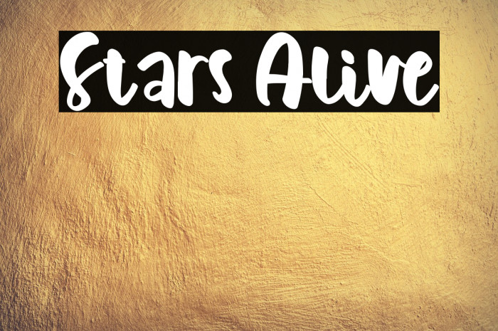 Stars Alive Font examples