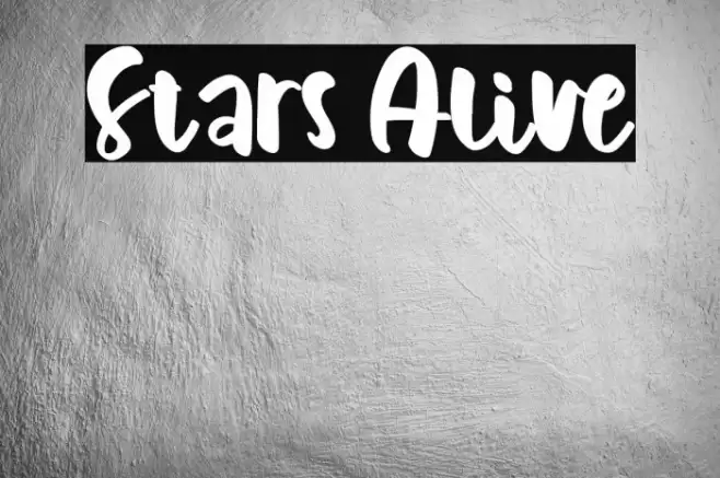 Stars Alive Font examples