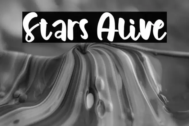 Stars Alive Font examples