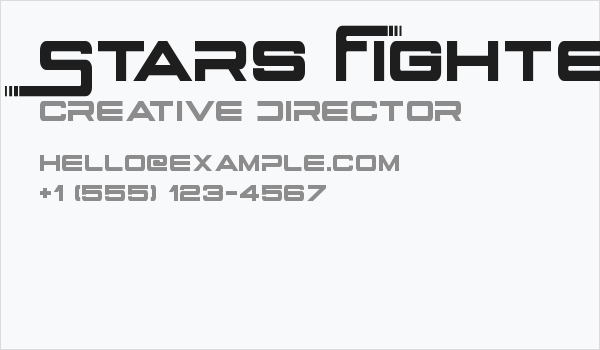 Stars Fighters Upright Business Card