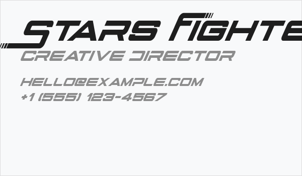 Stars Fighters Business Card