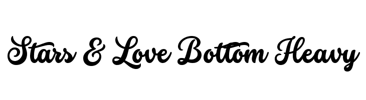 Stars & Love Bottom Heavy  Fuentes Gratis Descargar