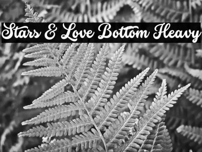 Stars & Love Bottom Heavy Font examples