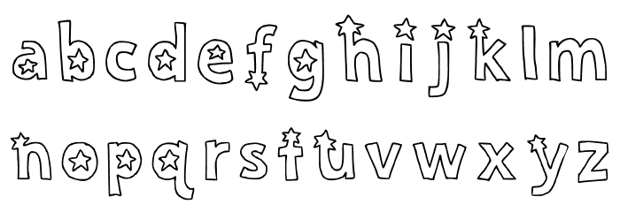 Stars Regular Font LOWERCASE