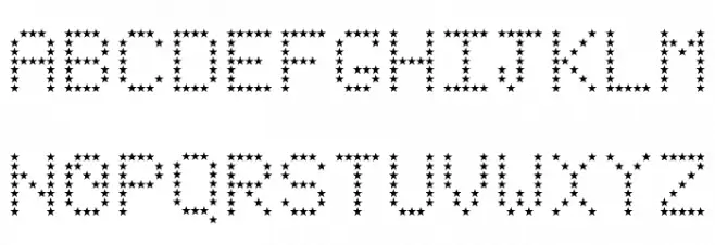 Stars Revenge Regular Font Litere mari