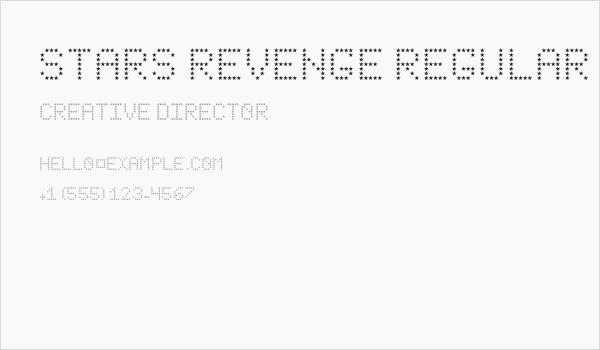 Stars Revenge Regular Business Card