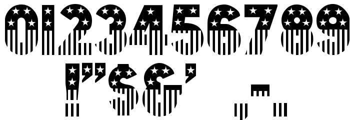 Stars & Stripes Font OTHER CHARS