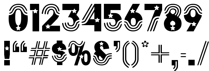 Stars & Stripes Font OTHER CHARS
