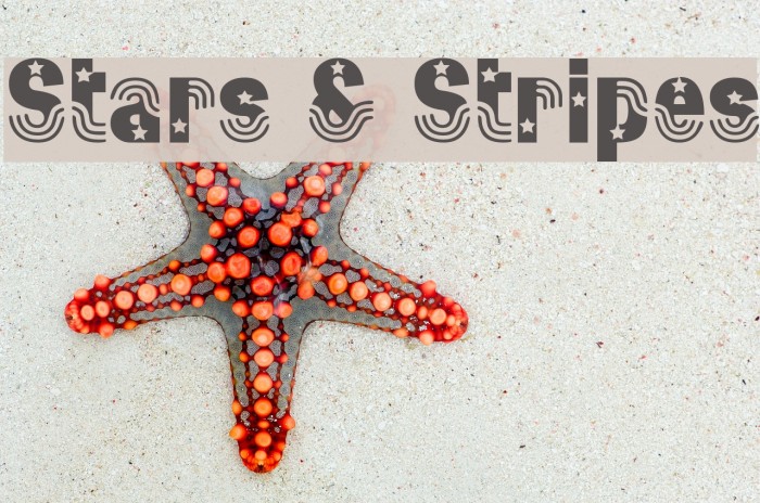 Stars & Stripes Font examples