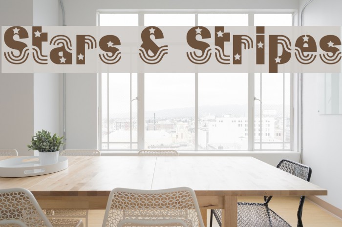 Stars & Stripes Font examples