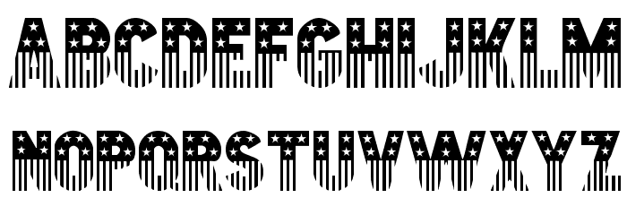 Stars & Stripes Font LOWERCASE