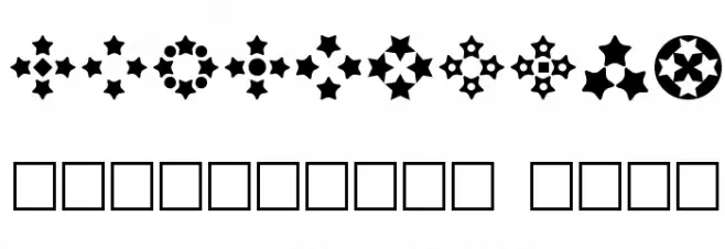 Stars for 3D FX Font OTHER CHARS