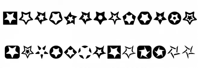 Stars for 3D FX Schriftart Groß