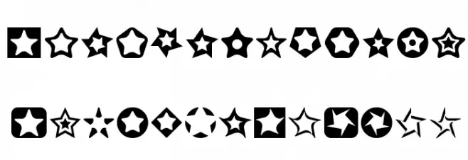 Stars for 3D FX Шрифта строчной