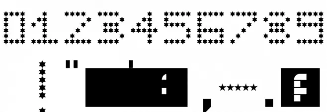 Stars in the sky Regular Font OTHER CHARS