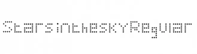Stars in the sky Regular  Fuentes Gratis Descargar