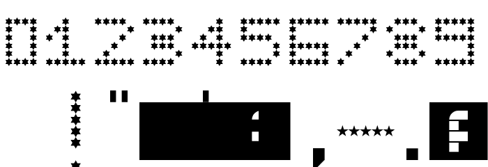 Stars in the sky Regular Font OTHER CHARS