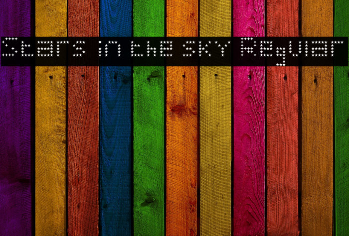 Stars in the sky Regular Font examples