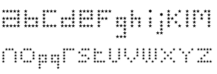 Stars in the sky Regular Font LOWERCASE