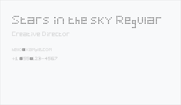 Stars in the sky Regular Business Card