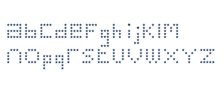 Stars in the sky Regular Lowercase