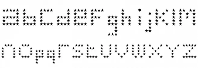 Stars in the sky Regular Font LOWERCASE