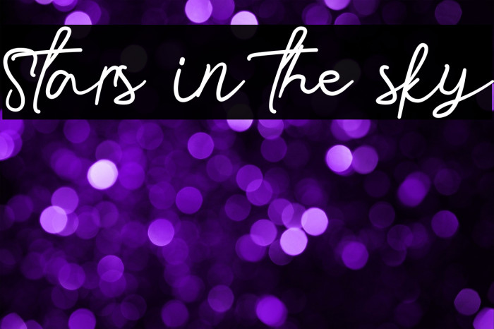 Stars in the sky Example 3