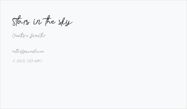 Stars in the sky Business Card