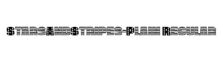 StarsAndStripes-Plain Regular Font