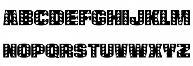 StarsAndStripes-Plain Regular フォント 大文字