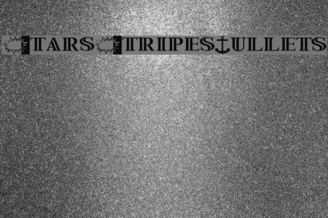 StarsStripesBullets Font examples