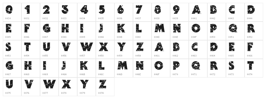 Stars Character Map