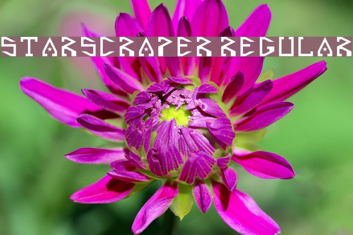 Starscraper Regular Font examples
