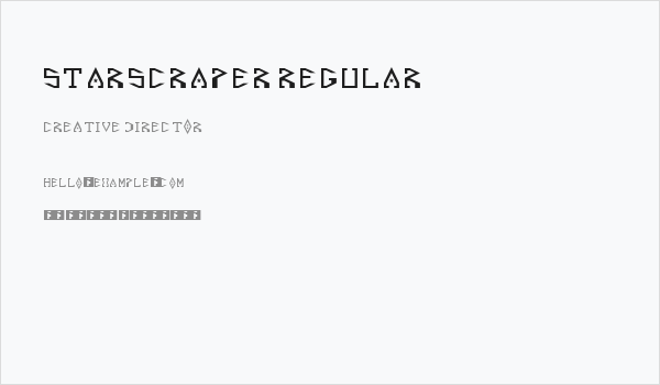 Starscraper Regular Business Card