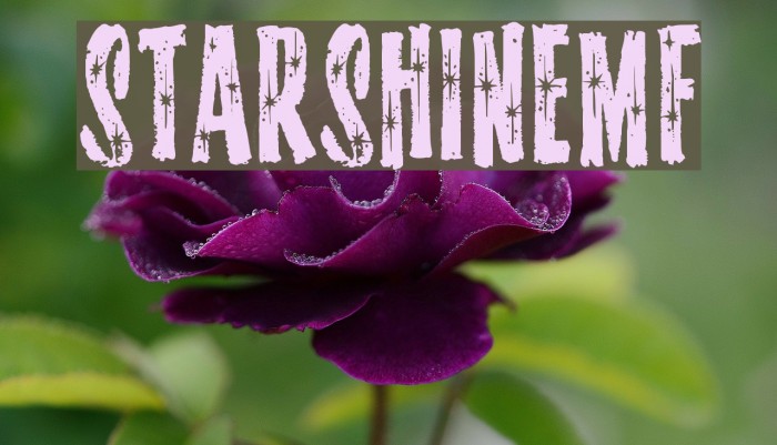 StarshineMF Font examples