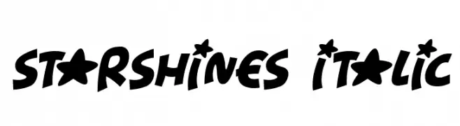 Starshines Italic  フリーフォントのダウンロード