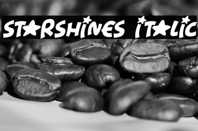 Starshines Italic Font examples