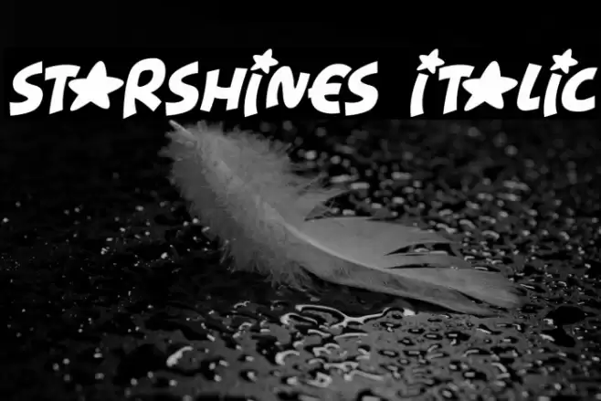 Starshines Italic Font examples