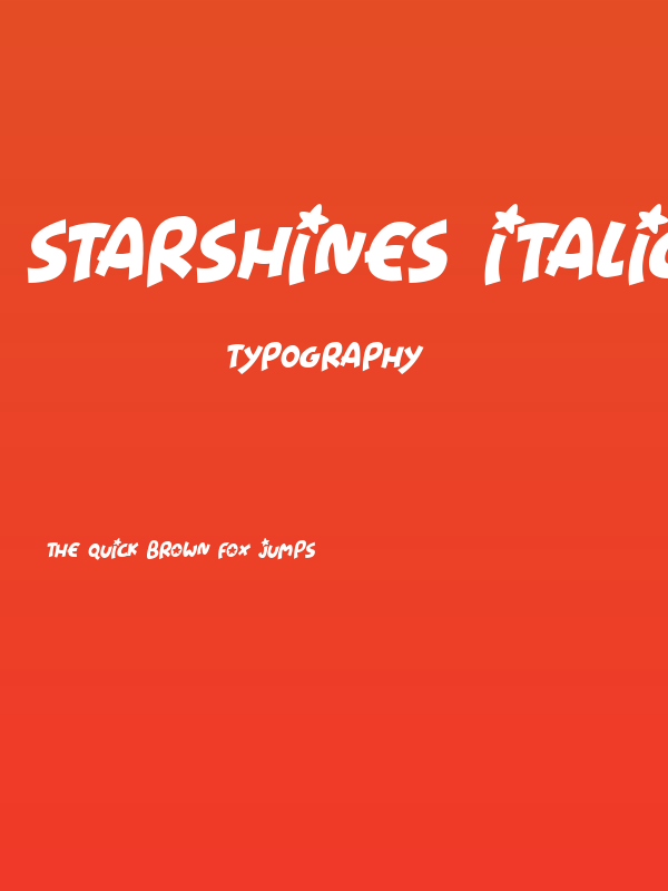 Starshines Italic Poster