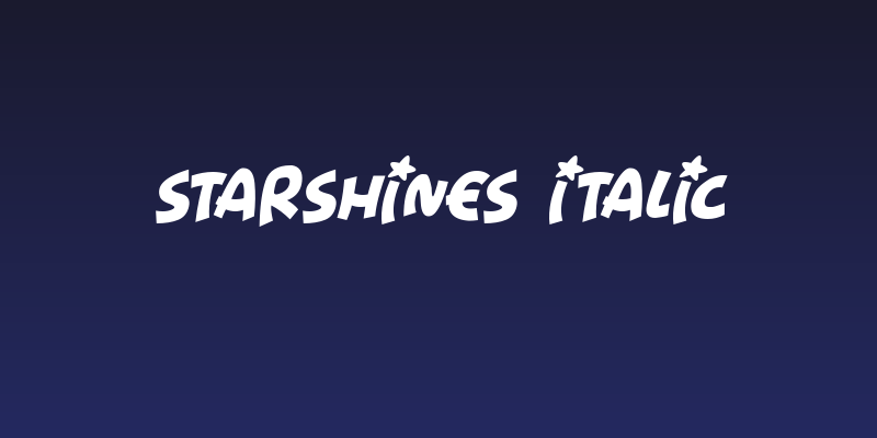 Starshines Italic Social Header