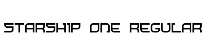 Starship One Regular  font caratteri gratis
