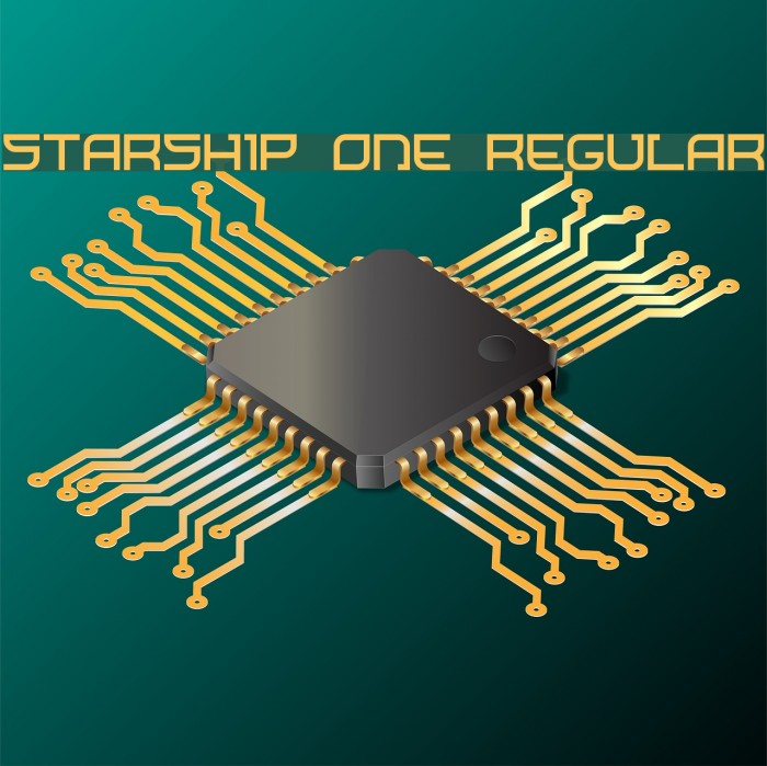 Starship One Regular Font examples