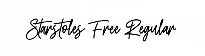 Starstoles Free Regular  Frei Schriftart Herunterladen