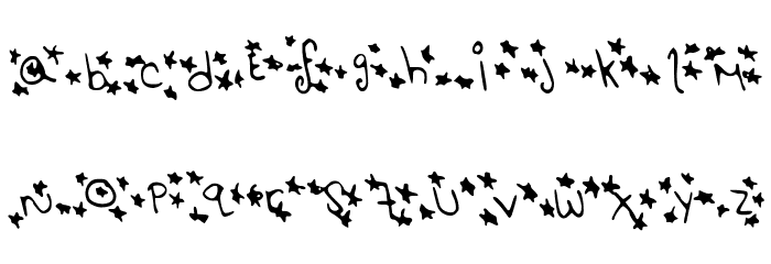 Starstrukk Font LOWERCASE