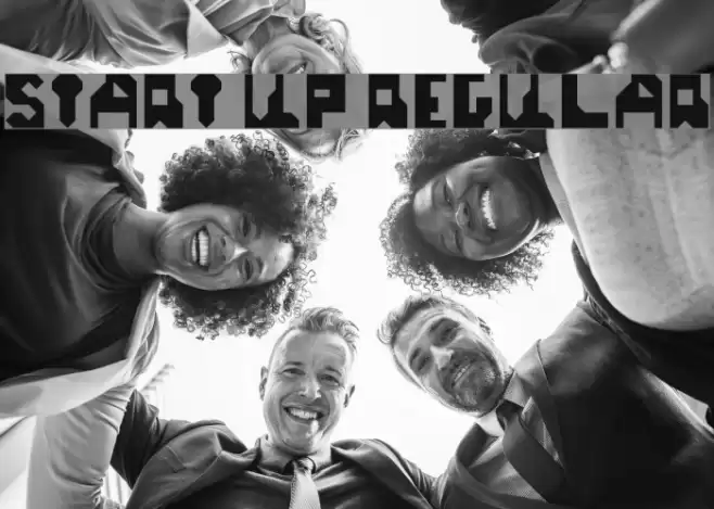 Start Up Regular Font examples