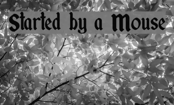 Started by a Mouse Font examples